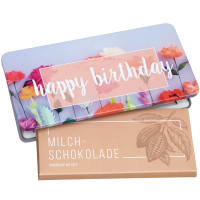 Chocolat au lait de Munz dans boîte cadeau Happy birthday