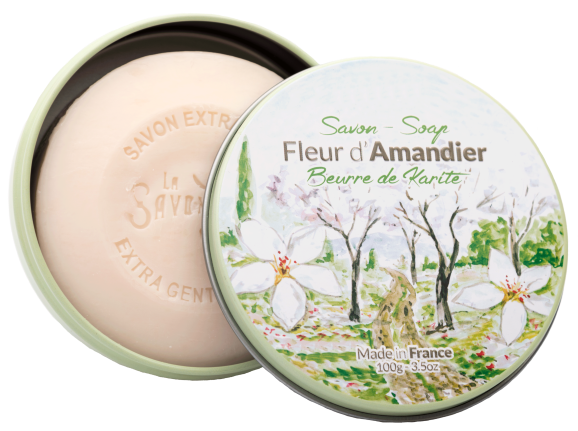 Fleur d'Amandier Boite Métal Ronde 100g